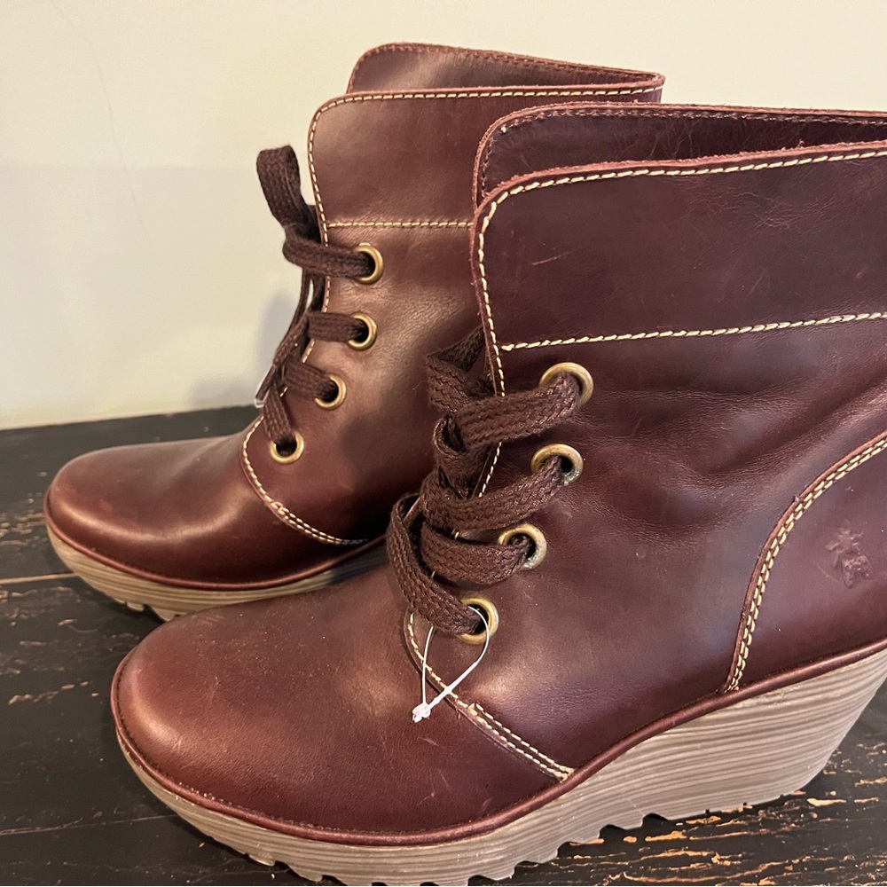 Women's Fly London Rich Brown Ankle Boots